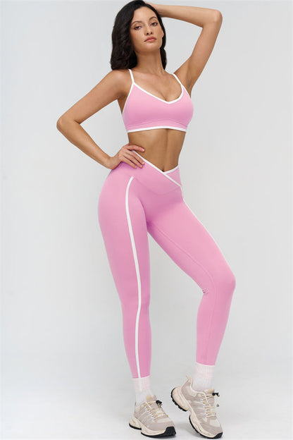 The Crave Contrast Sports Bra Leggings 2-Piece Set