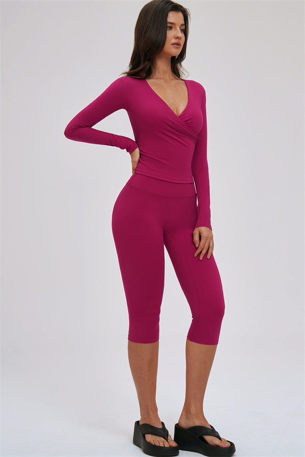 Long Sleeve Capri Leggings 2-Piece Set