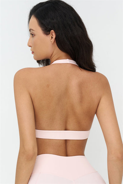 Deep V-Neckline Sports Bra