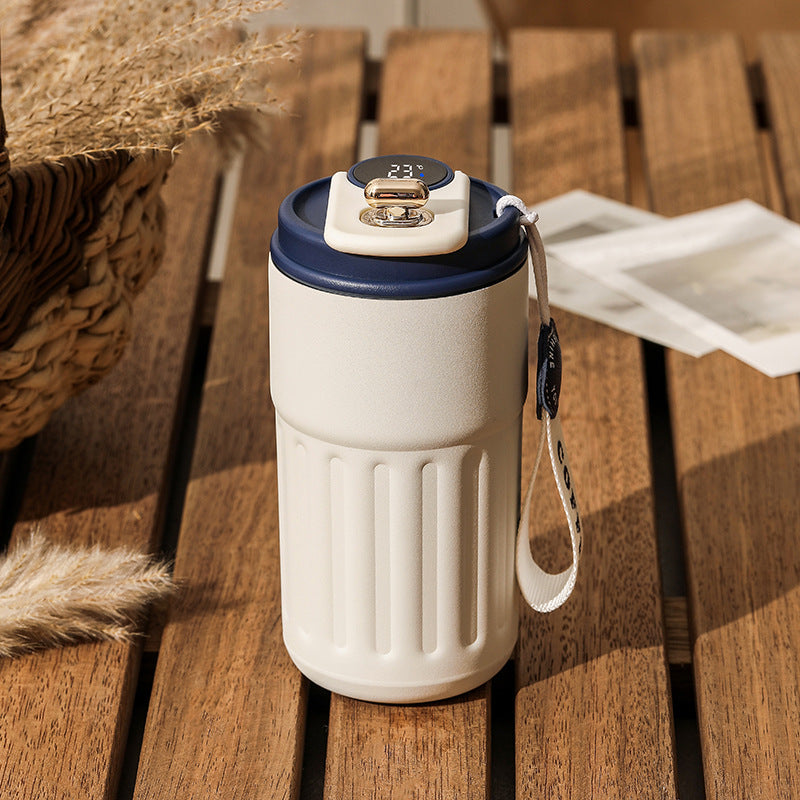 Smart Digital Thermal Bottle Portable Coffee Mug -Stainless Steel