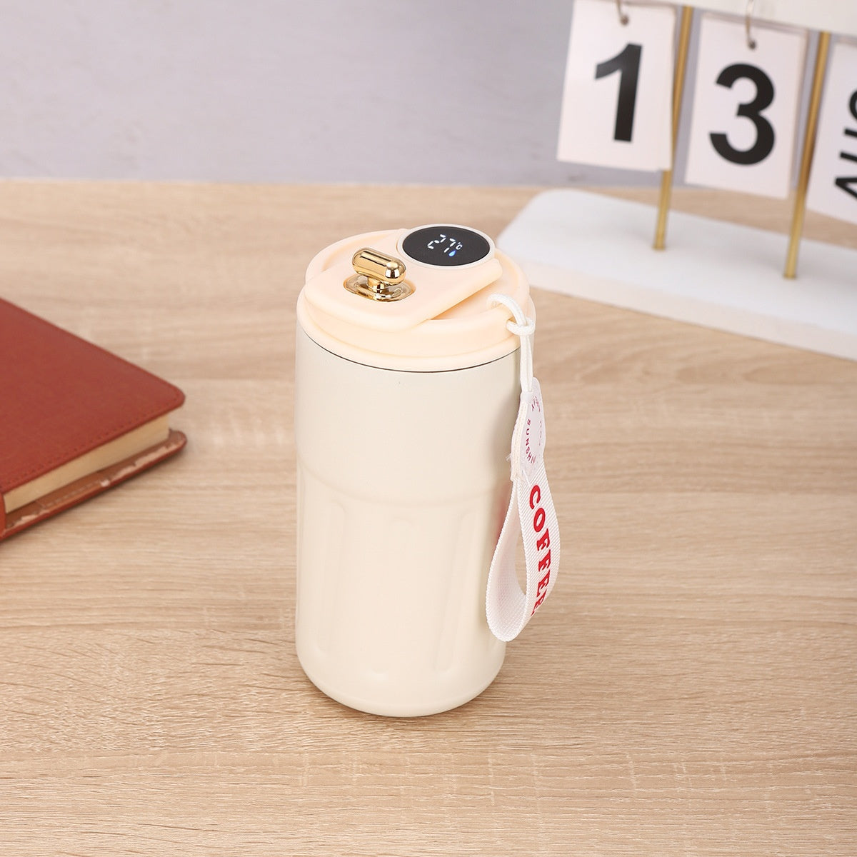 Smart Digital Thermal Bottle Portable Coffee Mug -Stainless Steel