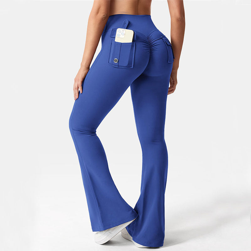 Women's High-Waisted Cargo Pocket Workout Leggings