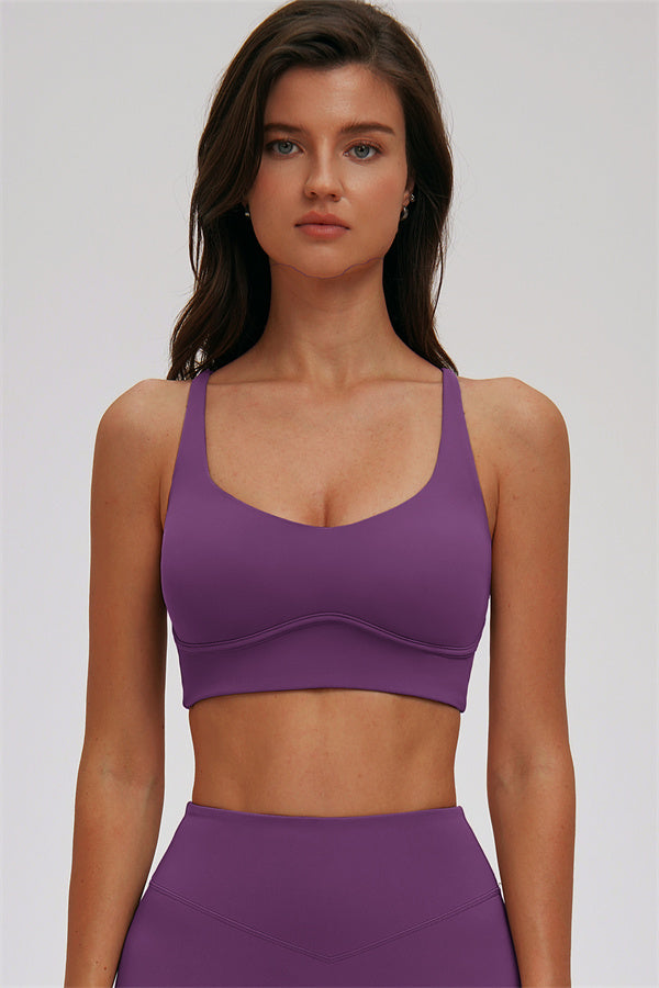 Zip Jacket Cross Back Sports Bra Leggings 3-Piece Set