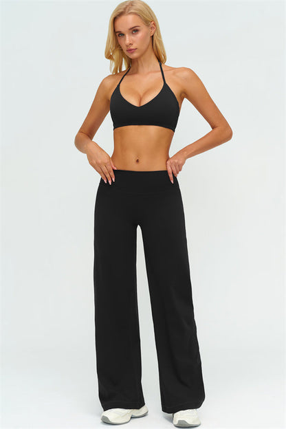 Sports Bra + New Straight Leg Pants 2-Piece Set