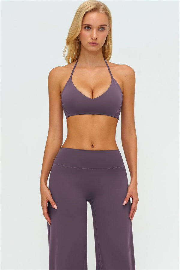 Sports Bra + New Straight Leg Pants 2-Piece Set