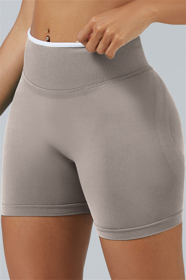 Long Sleeve Crop top Shorts 2-Piece Set