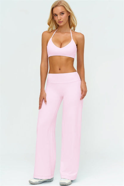 Sports Bra + New Straight Leg Pants 2-Piece Set