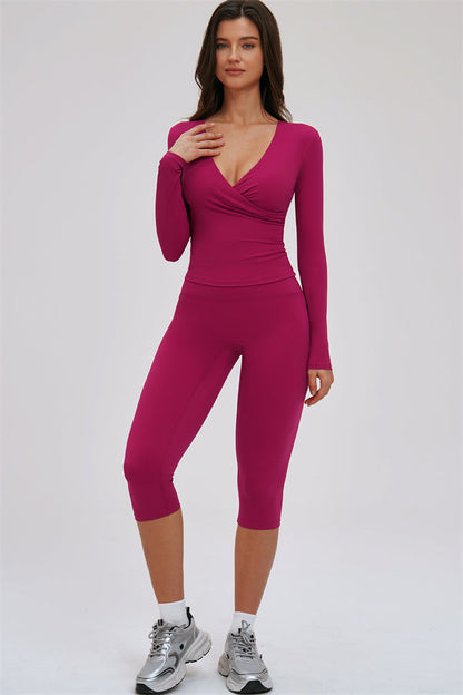 Long Sleeve Capri Leggings 2-Piece Set