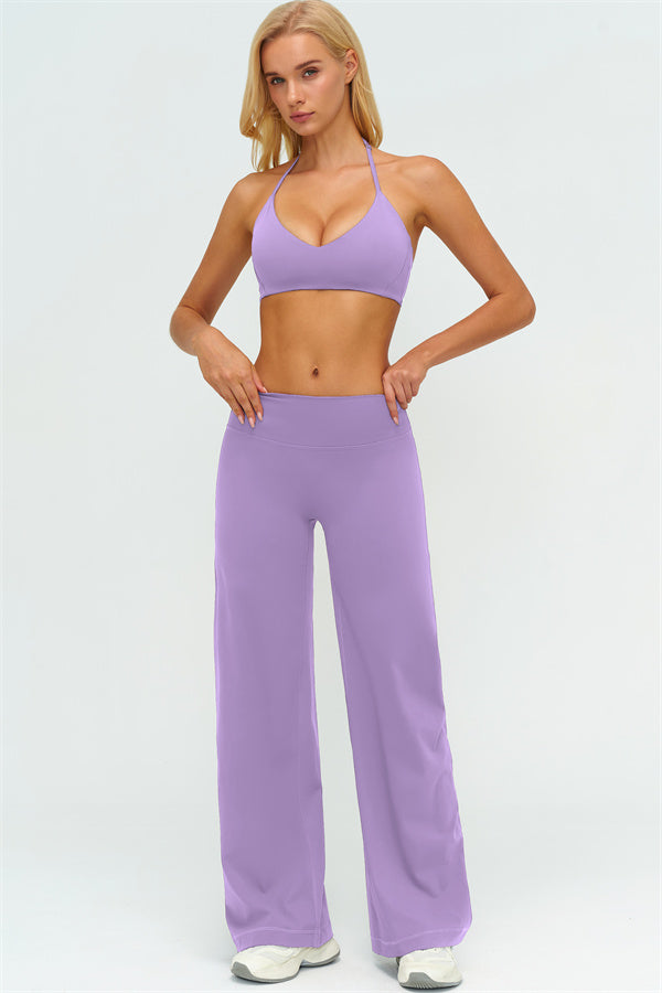 Sports Bra + New Straight Leg Pants 2-Piece Set