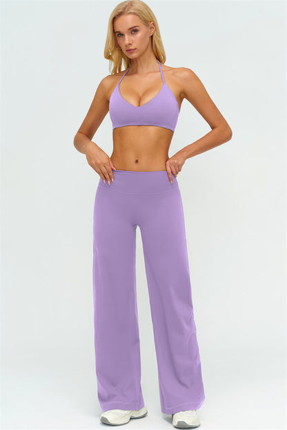Sports Bra + New Straight Leg Pants 2-Piece Set