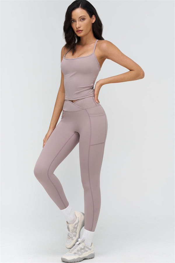 Crop Top + Leggings 2-Piece Set
