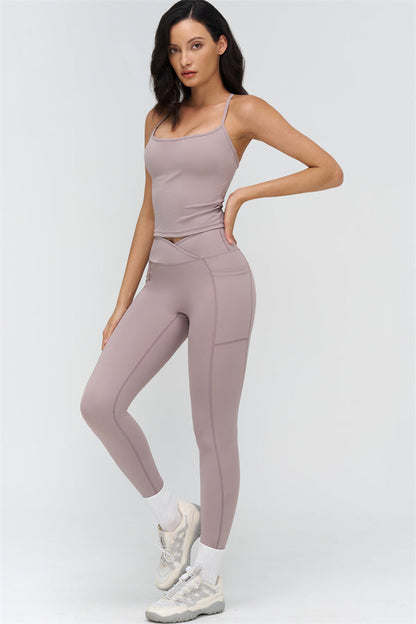 Crop Top + Leggings 2-Piece Set