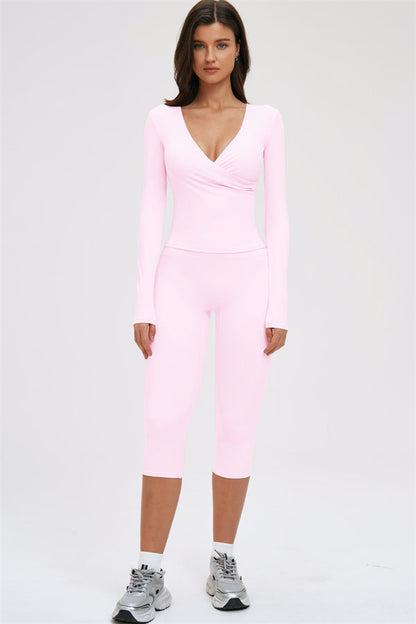 Long Sleeve Capri Leggings 2-Piece Set
