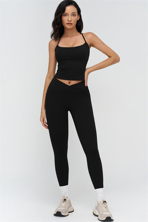 Crop Top + Leggings 2-Piece Set
