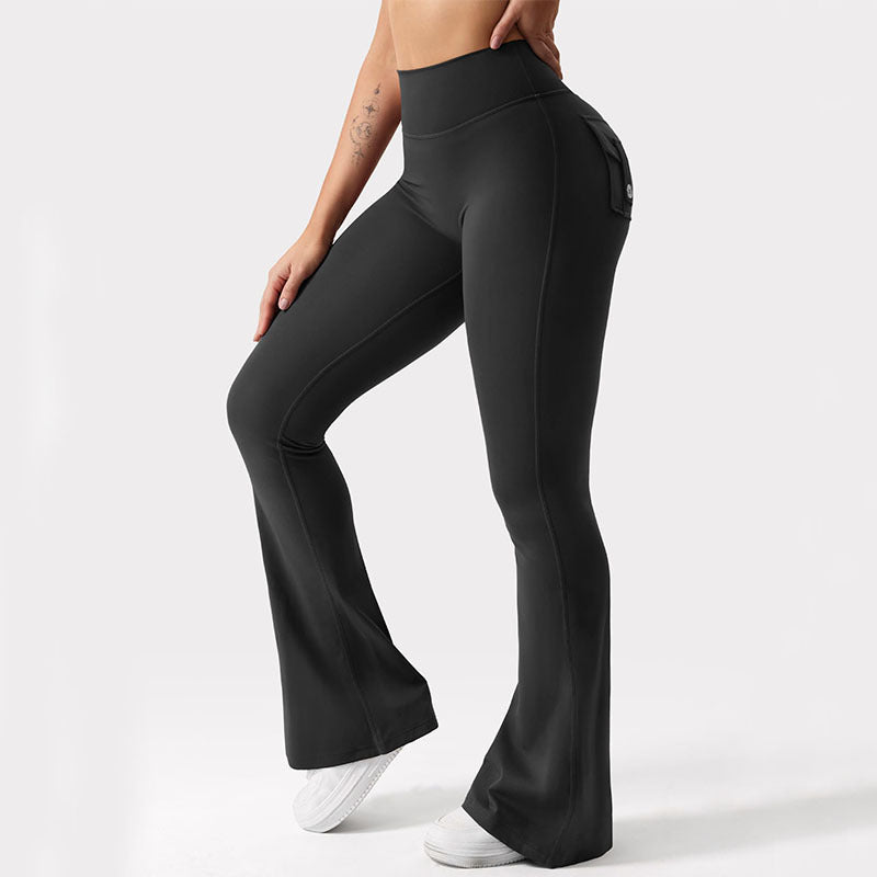 Women's High-Waisted Cargo Pocket Workout Leggings