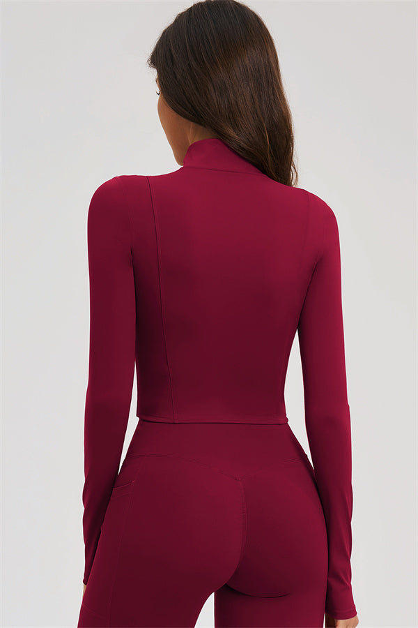 Zip Jacket + Flared Leggings 2-Piece Set