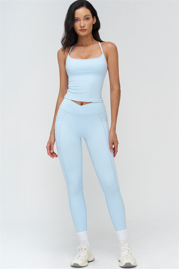 Crop Top + Leggings 2-Piece Set