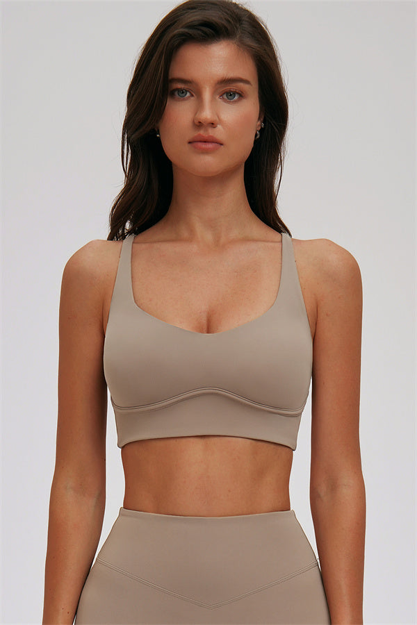 Zip Jacket Cross Back Sports Bra Leggings 3-Piece Set