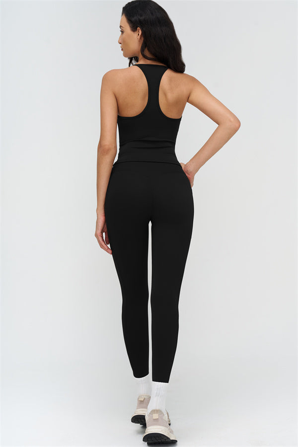 Crop Top + Leggings 2-Piece Set