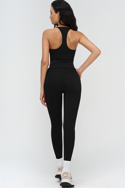 Crop Top + Leggings 2-Piece Set