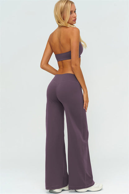 Sports Bra + New Straight Leg Pants 2-Piece Set