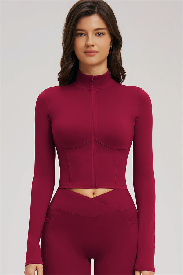 Zip Jacket + Flared Leggings 2-Piece Set