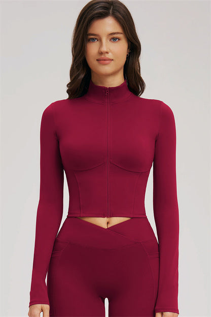 Zip Jacket + Flared Leggings 2-Piece Set