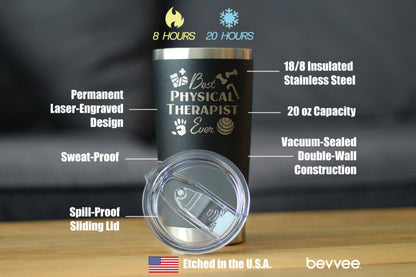 Best Physical Therapist - Insulated Coffee Tumbler Cup with Sliding Lid