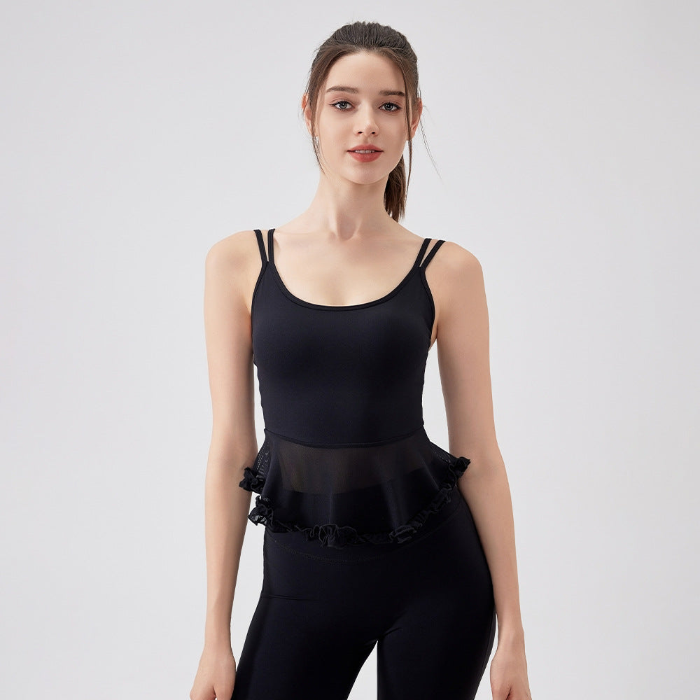Yoga Vest with Chest Pad Workout Bra