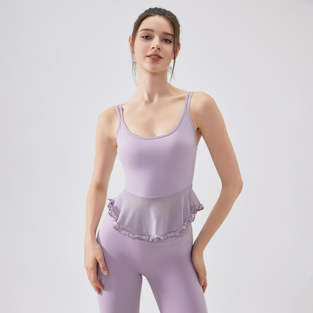 Yoga Vest with Chest Pad Workout Bra