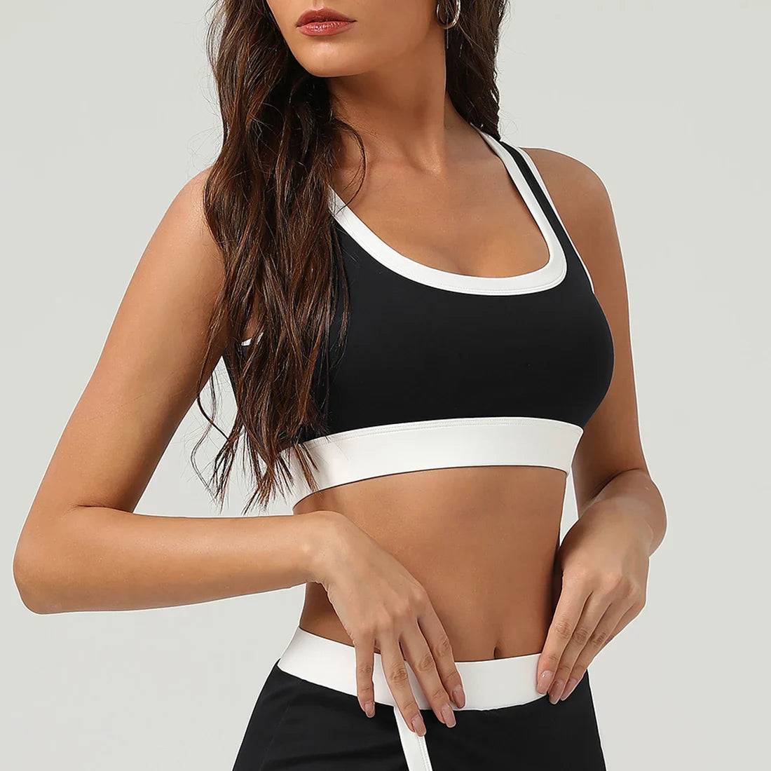 Women Elastic Fitness Padded Set