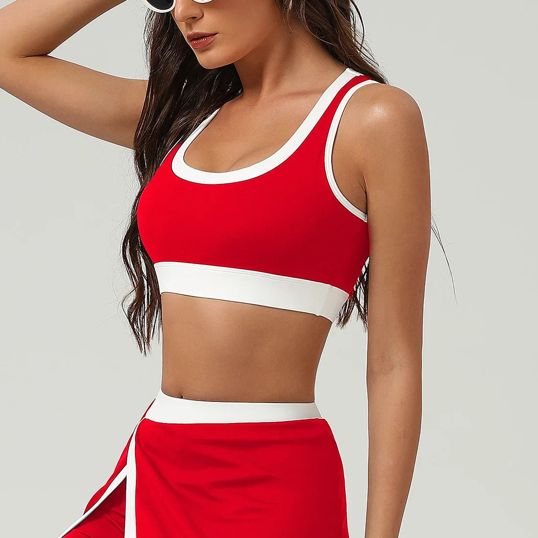 Women Elastic Fitness Padded Set