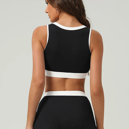 Women Elastic Fitness Padded Set