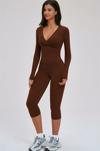 Long Sleeve Capri Leggings 2-Piece Set