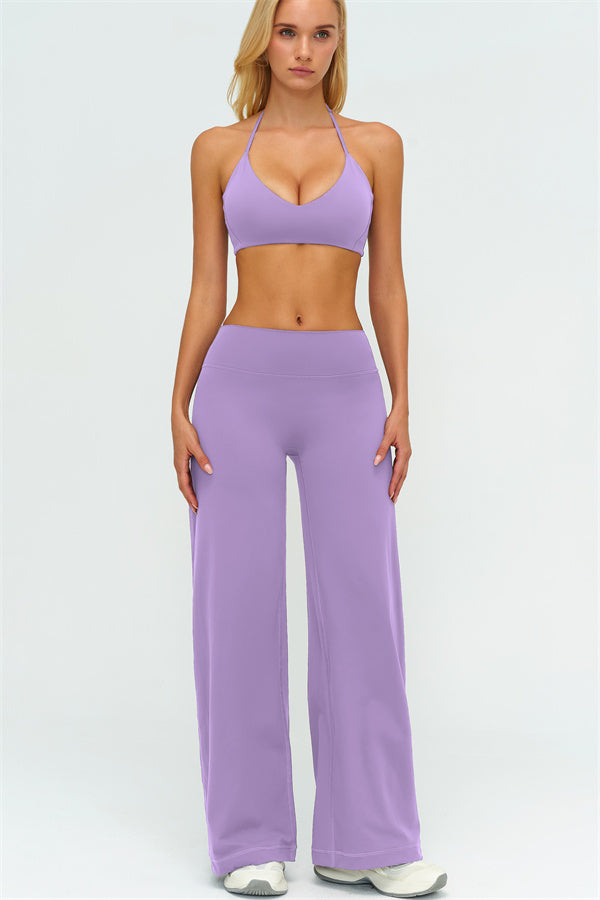 Sports Bra + New Straight Leg Pants 2-Piece Set