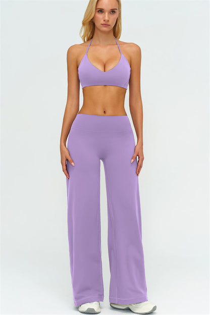 Sports Bra + New Straight Leg Pants 2-Piece Set