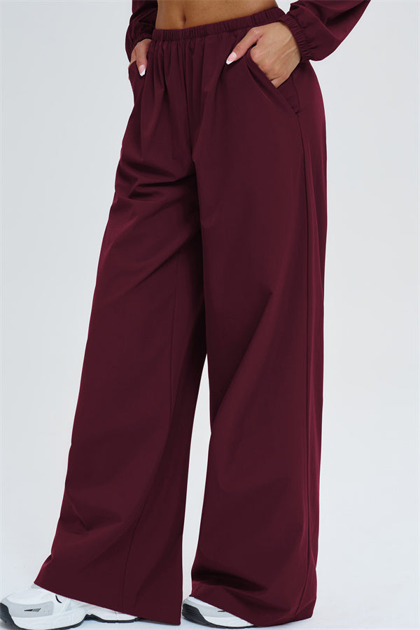 Crop Hoodie + Sweatpants 2-Piece Set