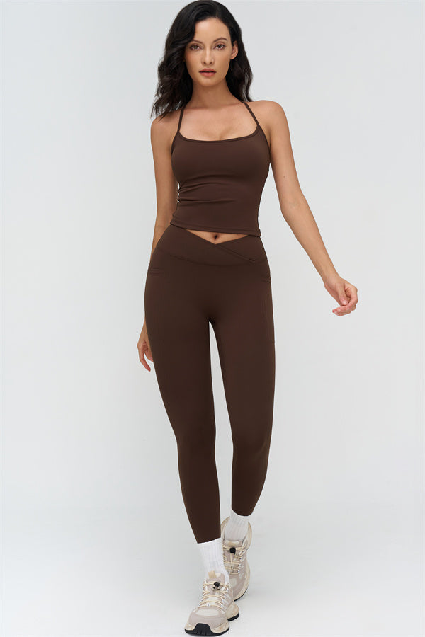Crop Top + Leggings 2-Piece Set