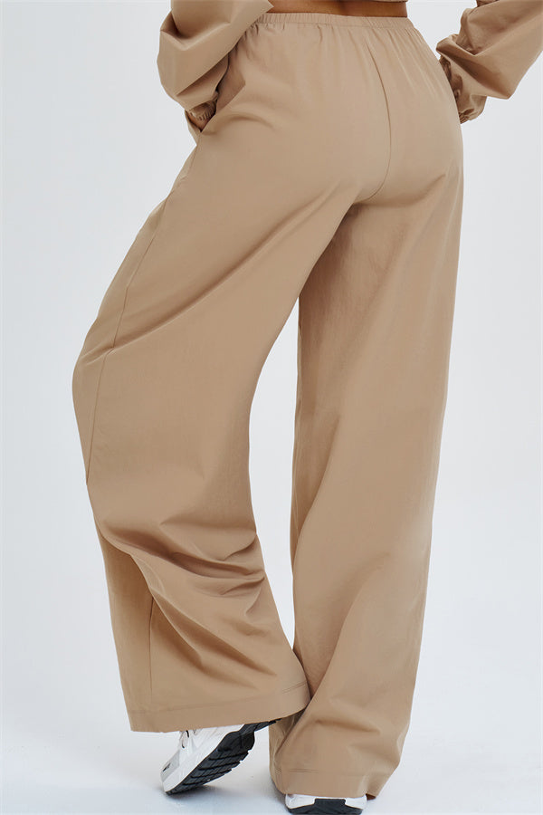 Crop Hoodie + Sweatpants 2-Piece Set