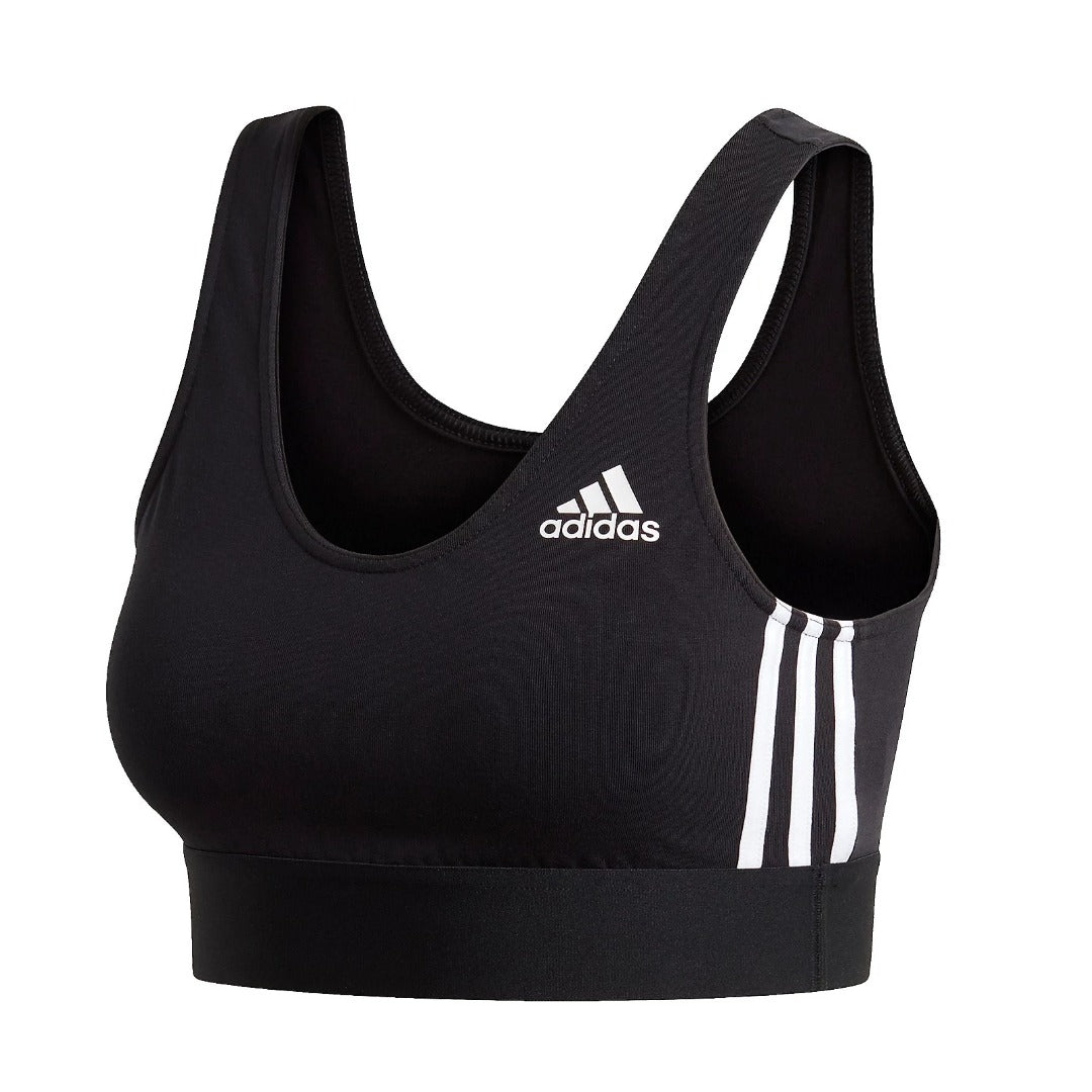 adidas Women's 3-Stripes Bra Top - Black White