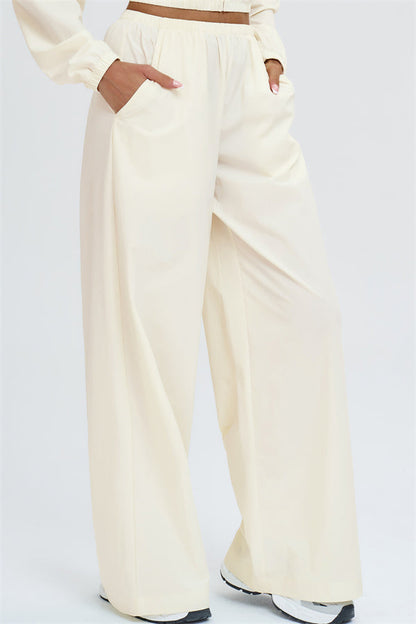 Crop Hoodie + Sweatpants 2-Piece Set