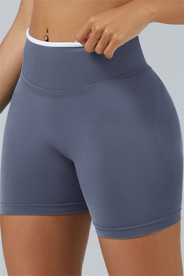 Long Sleeve Crop top Shorts 2-Piece Set