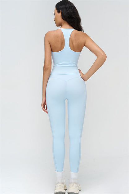 Crop Top + Leggings 2-Piece Set