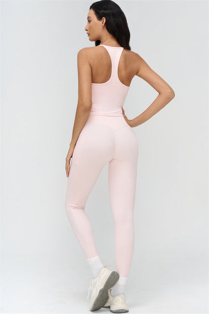 Crop Top + Leggings 2-Piece Set