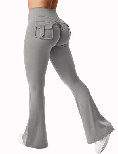 Women's High-Waisted Cargo Pocket Workout Leggings