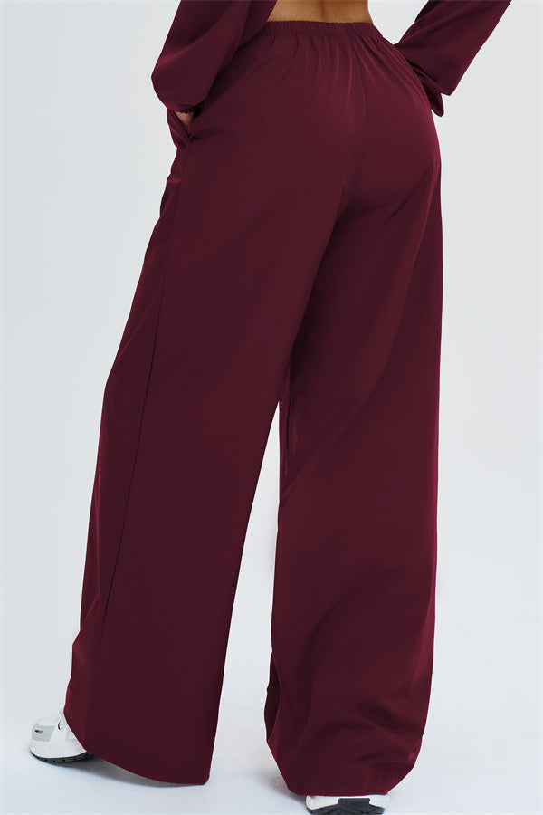 Crop Hoodie + Sweatpants 2-Piece Set
