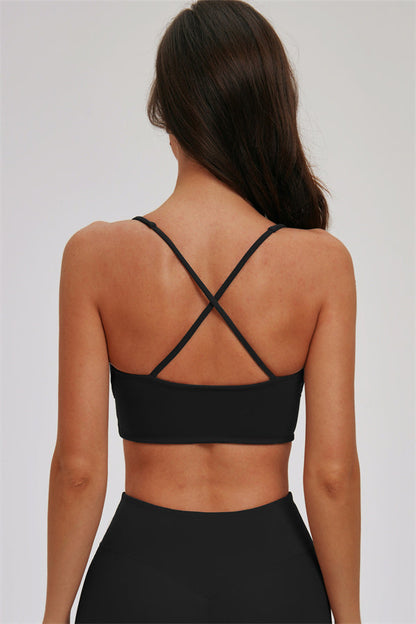 Zip Jacket Cross Back Sports Bra Leggings 3-Piece Set