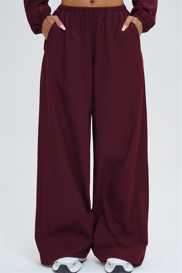 Crop Hoodie + Sweatpants 2-Piece Set