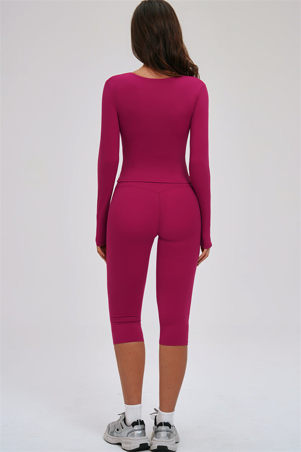 Long Sleeve Capri Leggings 2-Piece Set