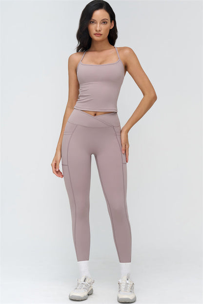 Crop Top + Leggings 2-Piece Set
